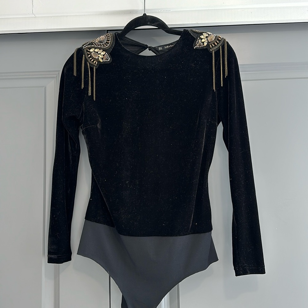Zara size M velvet body suit